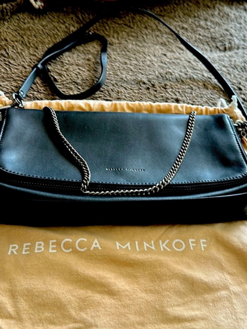 Rebecca Minkoff Black Leather Crossbody Shoulder Bag